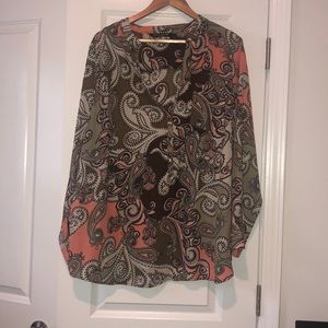 Long Sleeve Patterned Top